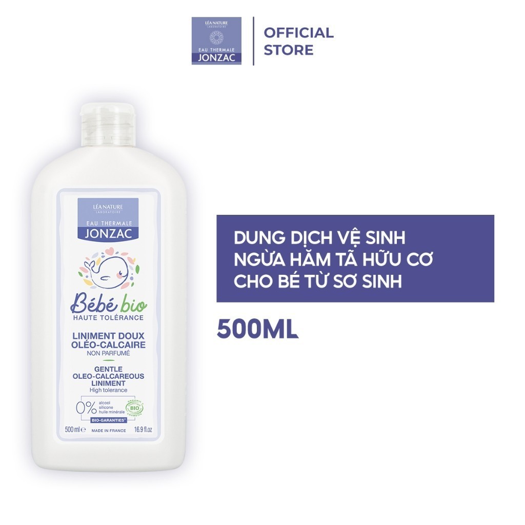 Ảnh Dung dịch vệ sinh chống hăm tã hữu cơ JONZAC - Giữ ẩm làm mềm nuôi dưỡng làn da bé (500Ml-1L) 2