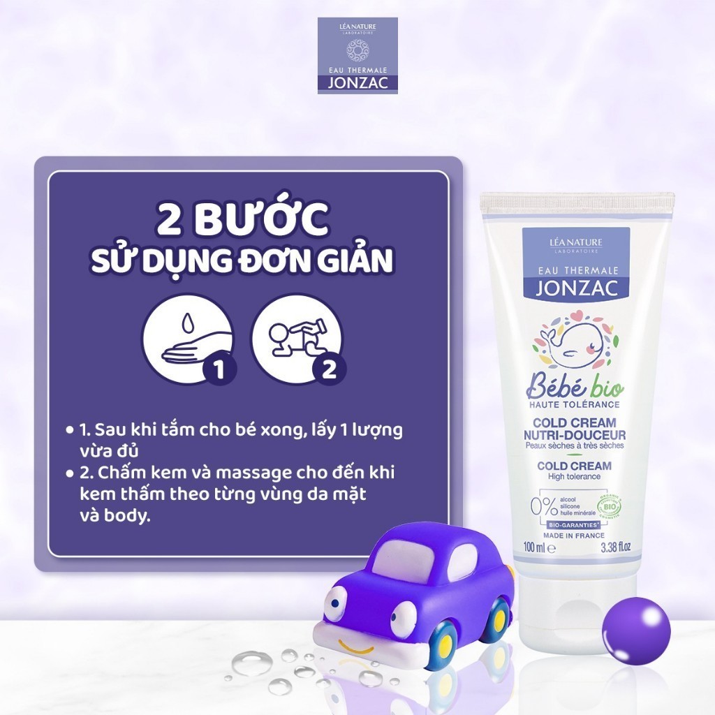 Ảnh Kem Dưỡng Ẩm Hữu cơ JONZAC dành cho bé từ sơ sinh 100ml 4