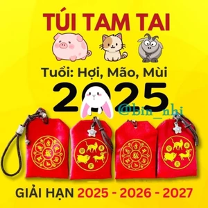 Túi Tam Tai tuổi HỢI , MÃO , MÙI cho các năm 2025 , 2026 , 2027