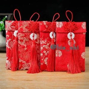 Bao Lì Xì Vải Gấm Nhiều Hoa Văn Cao Cấp Cưới Hỏi, Ngày Tết