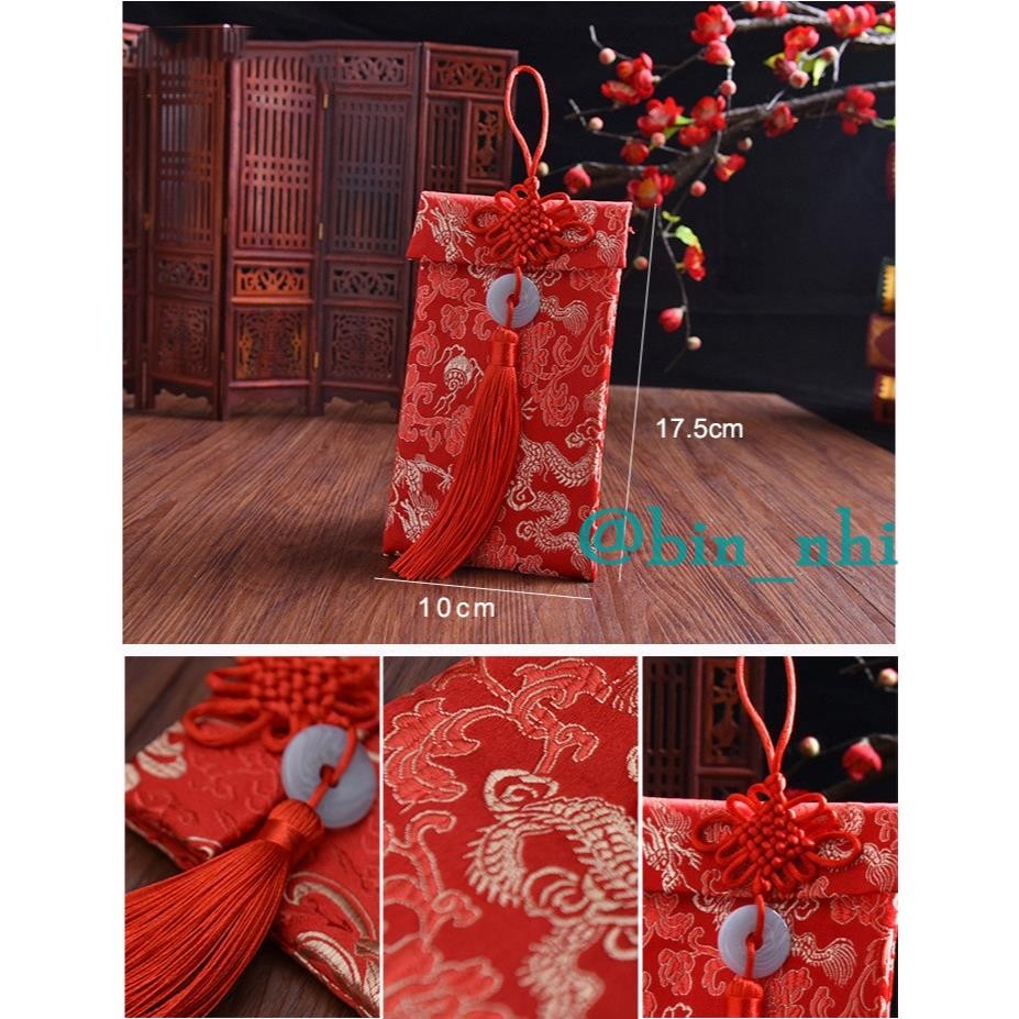 (HỎA TỐC) [TRỢ GIÁ TẾT] Bao Lì Xì Vải Gấm Nhiều Hoa Văn Cao Cấp Cưới Hỏi, Ngày Tết