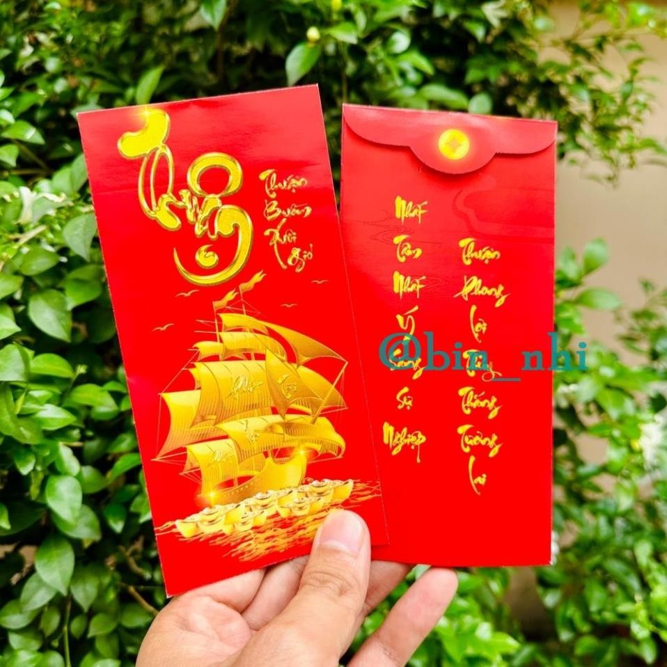 (HỎA TỐC) 10 BAO LÌ XÌ Thuận buồm xuôi gió - Lì Xì Tết 2026