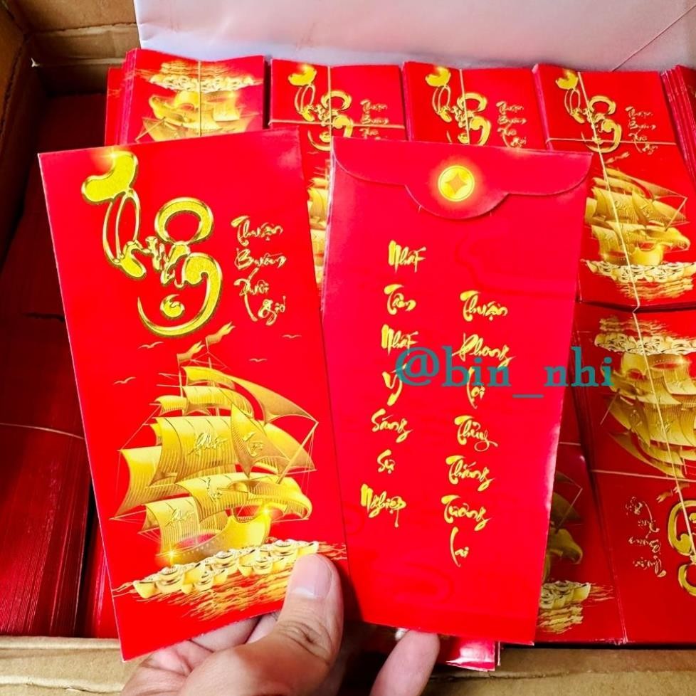 (HỎA TỐC) 10 BAO LÌ XÌ Thuận buồm xuôi gió - Lì Xì Tết 2026