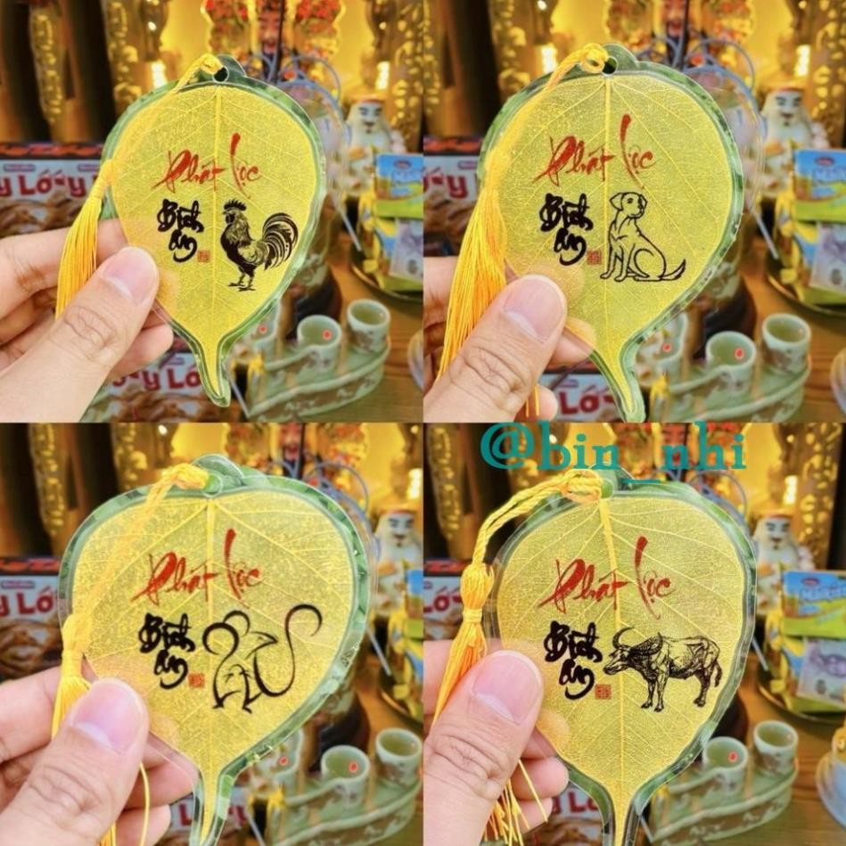 (HỎA TỐC) Lá bồ đề 12 con giáp cao cấp , làm từ lá nguyên bản , để ốp lưng điện thoại, treo xe ô tô