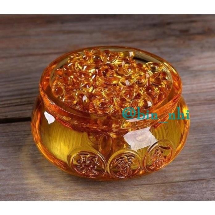 (HỎA TỐC) Túi 50 Thỏi Vàng Thủy Tinh Mini Kim Nguyên Bảo Long Lanh Cực đẹp , Kích thước 14 mm