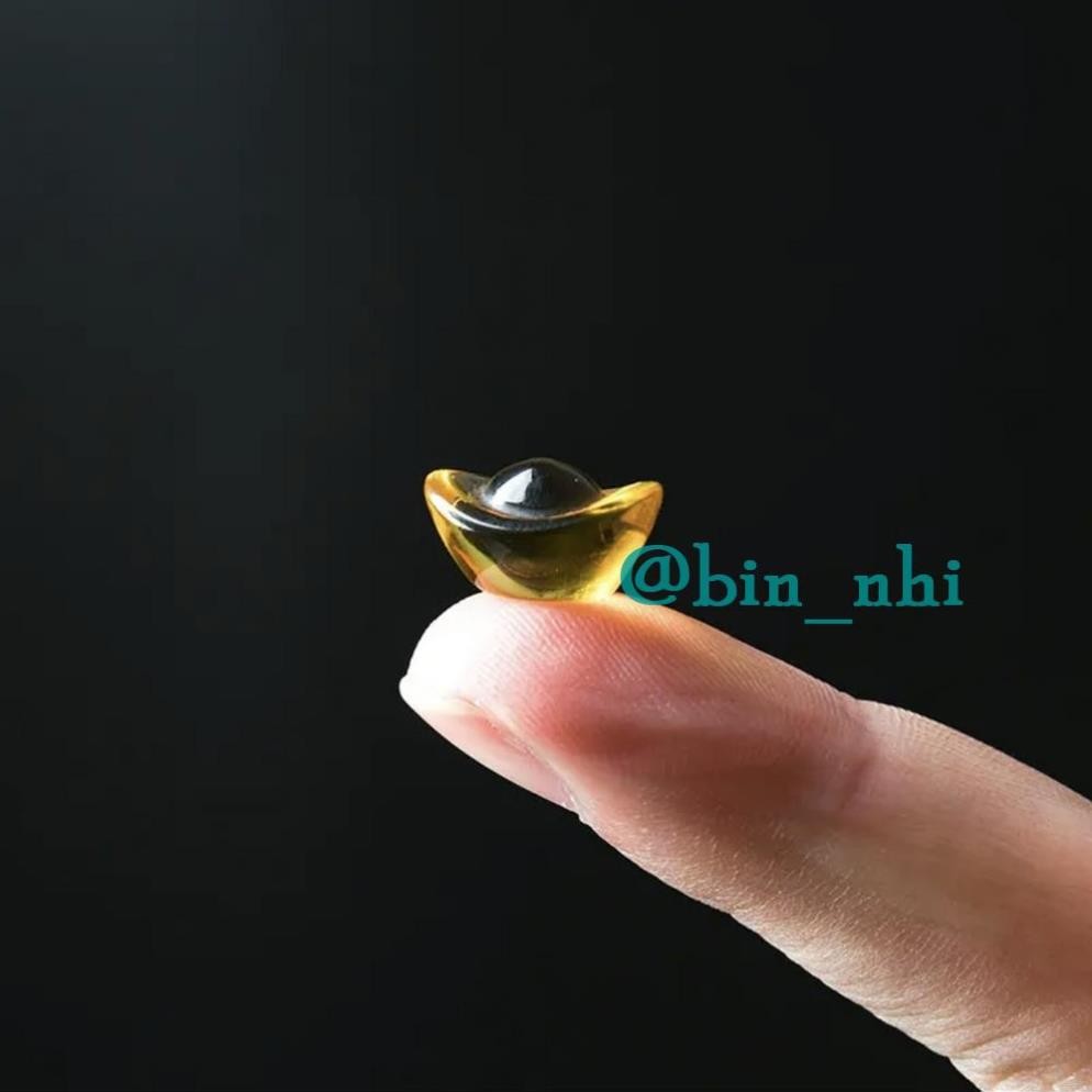 (HỎA TỐC) ⭐KHO SỈ⭐ Combo 50 Thỏi Vàng Phong Thủy Chất liệu Thủy Tinh Pha Lê Đủ Màu Sắc (Size mini 14mm)
