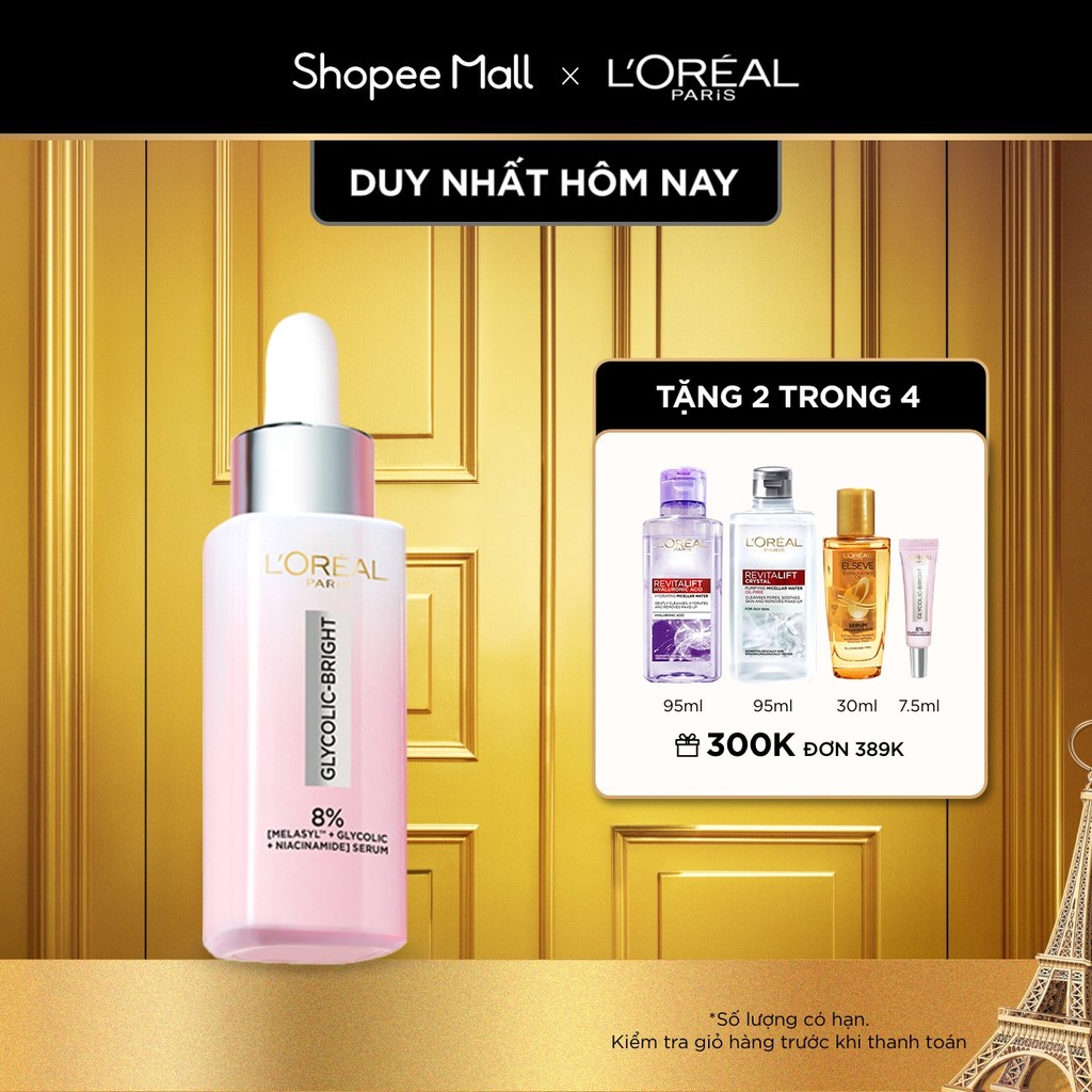 Serum Glycolic Melasyl 8% dưỡng sáng da, mờ thâm mụn & nám Loreal Paris ...