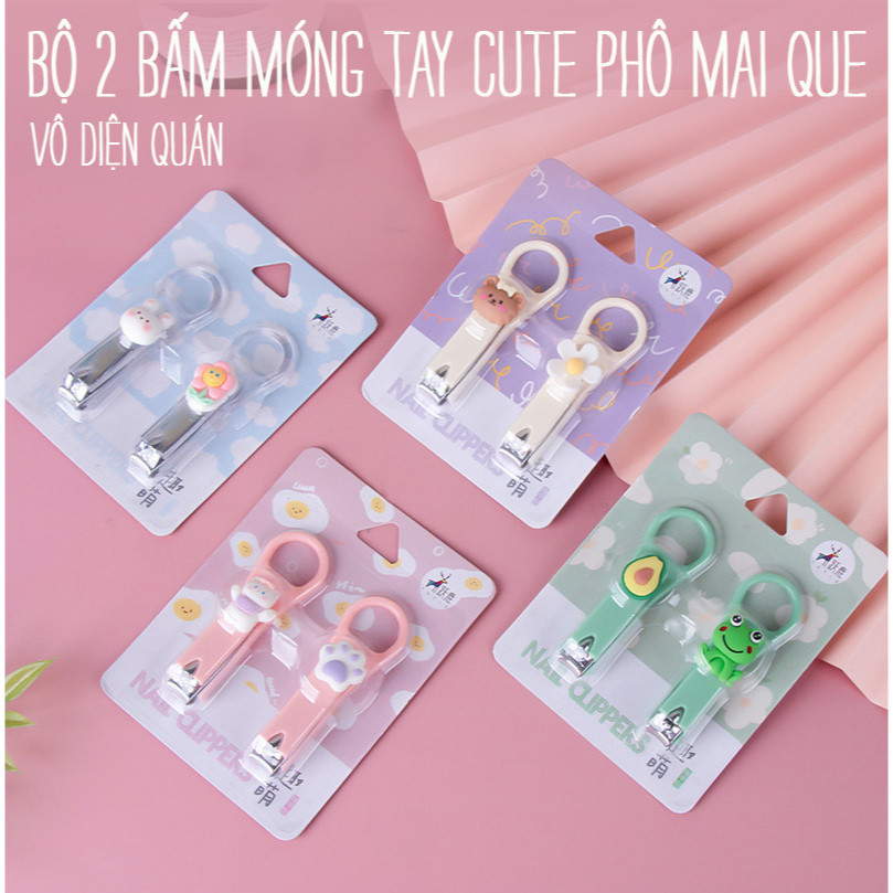 [VÔ DIỆN] Set 2 Bấm Móng Tay Hình Thú Hình Hoa Cute Dễ Thương Nhỏ Gọn Bỏ Túi.