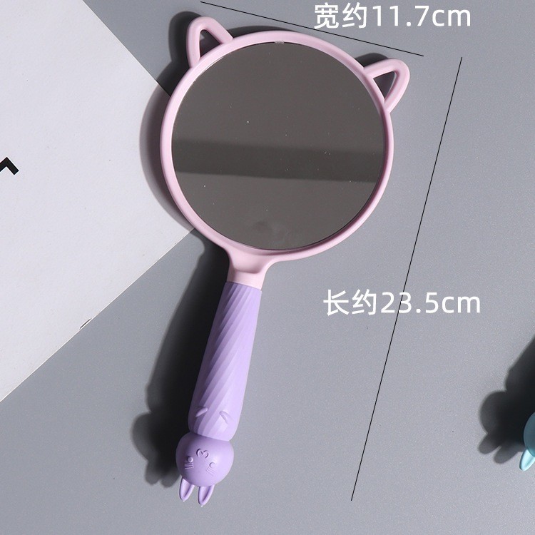[VÔ DIỆN] Gương Soi Trang Điểm Cầm Tay Tai Mèo Màu Pastel Bánh Bèo Cute.