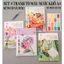 Set 4 bức tranh tô màu nước khổ A4 - Tranh tô màu phong cảnh hoa lá - thiếu nữ thanh xuân.