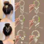 Kẹp Búi Tóc Phong Cách Cổ Trang - Kẹp Tóc Đuôi Ngựa Càng Cua Kim Loại Hoa Châu Hồ Điệp Cho Nữ Trang Điểm Cô Dâu