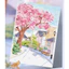 Set 4 bức tranh tô màu nước khổ A4 - Tranh tô màu phong cảnh hoa lá - thiếu nữ thanh xuân.