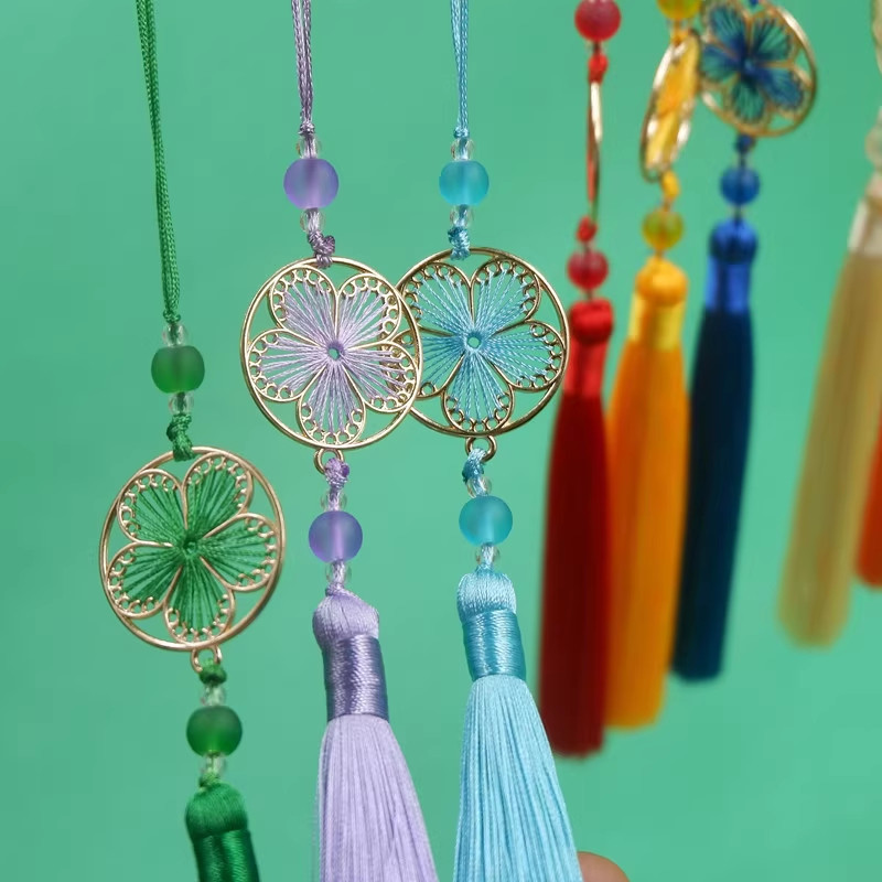 [VÔ DIỆN] Tua Rua Kết Chỉ Hoa Đào Tiên Hiệp Cổ Trang Kết Hợp Set Hán Phục Treo Sáo Decor Phụ Kiện Thời Trang.