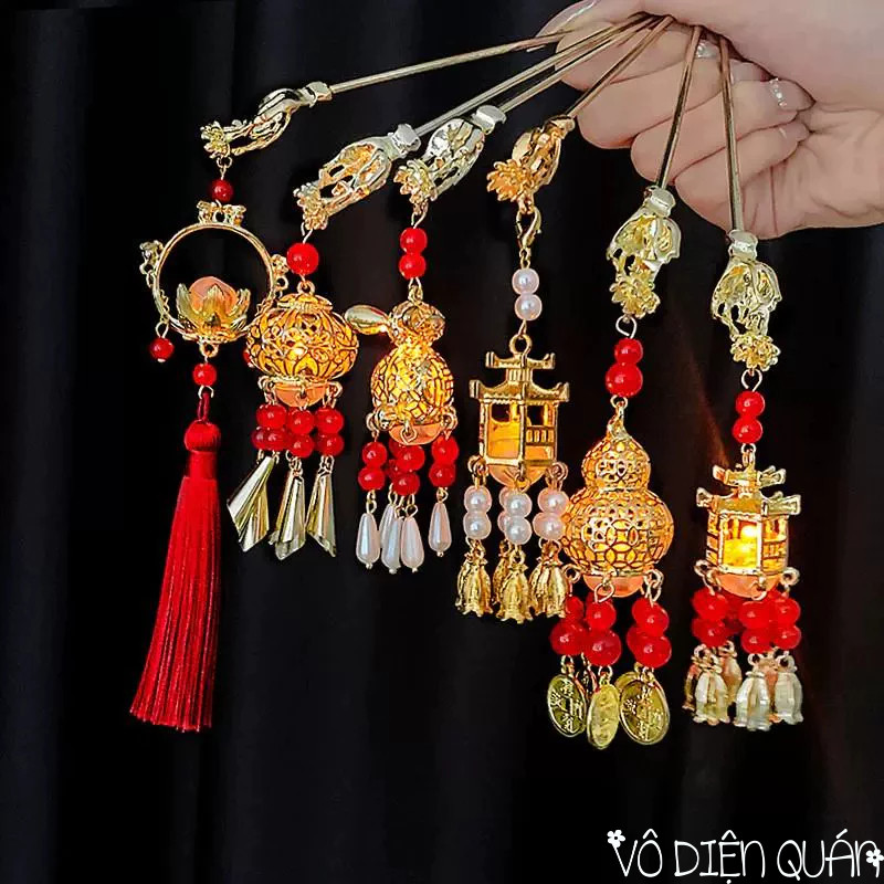 [VÔ DIỆN] Trâm Cài Tóc Phát Sáng - Trâm Đèn Lồng Liên Hoa Đăng Chơi Trung Thu..
