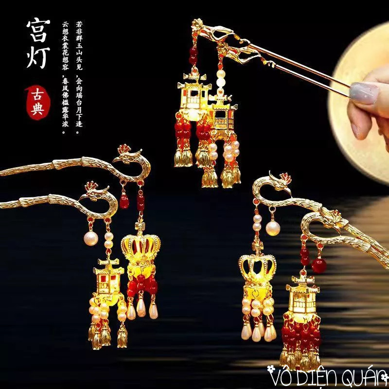 [VÔ DIỆN] Trâm Cài Tóc Phát Sáng - Trâm Đèn Lồng Liên Hoa Đăng Chơi Trung Thu..