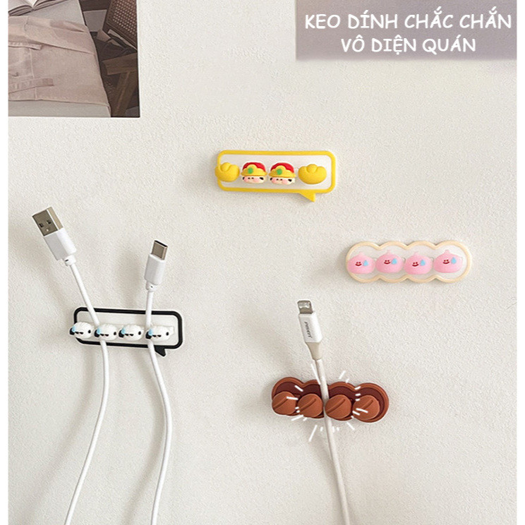 [VÔ DIỆN] Bảo Vệ Cáp Sạc Điện Thoại - Kẹp Silicon Giữ Cáp Dây Sạc ,Tai Nghe Cố Định Gọn Gàng Hoạt Hình Cute.