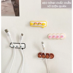 Bảo Vệ Cáp Sạc Điện Thoại - Kẹp Silicon Giữ Cáp Dây Sạc ,Tai Nghe Cố Định Gọn Gàng Hoạt Hình Cute.