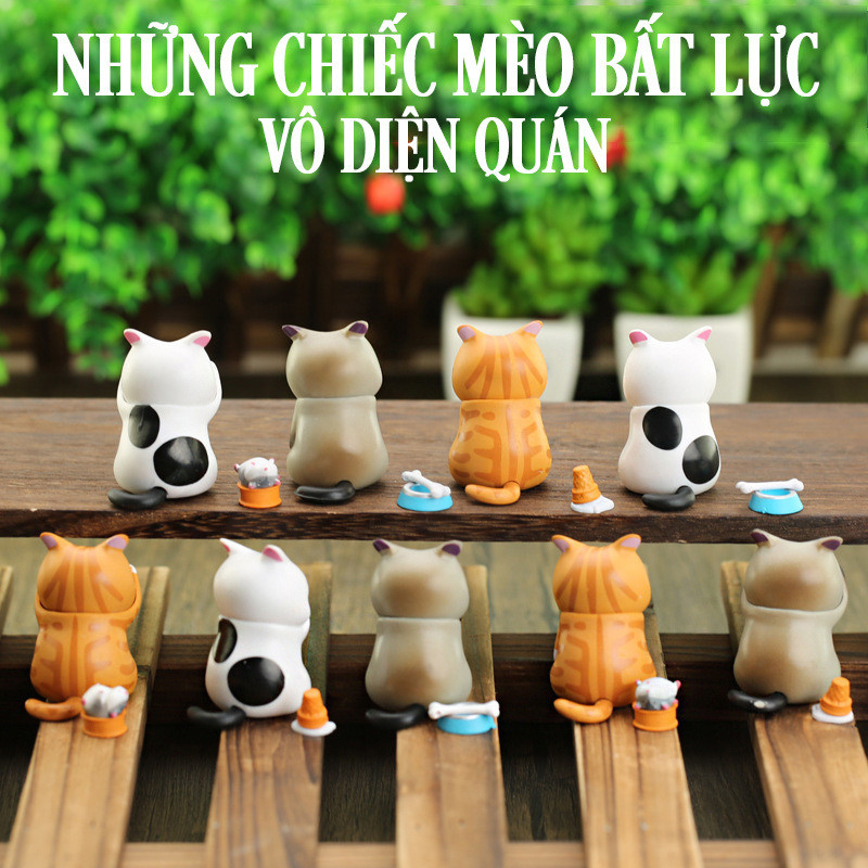 [VÔ DIỆN] MÈO BẤT LỰC - BỘ MÔ HÌNH 9 CHIẾC MÈO CUTE DECOR BÀN HỌC BÀN LÀM VIÊC - ĐỒ CHƠI Ô TÔ TIỂU CẢNH.