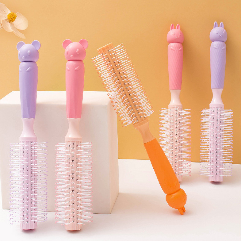 [VÔ DIỆN]Lược Tròn Tạo Phồng Tóc Màu Pastel Hình Gấu Thỏ Cute Dễ Thương Chống Tĩnh Điện.