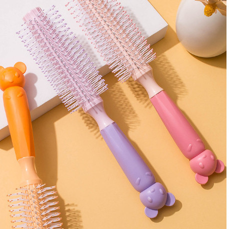 [VÔ DIỆN]Lược Tròn Tạo Phồng Tóc Màu Pastel Hình Gấu Thỏ Cute Dễ Thương Chống Tĩnh Điện.