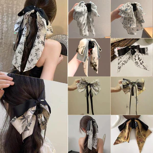 KẸP TÓC NƠ VẢI THỦY MẶC PHONG CÁCH CỔ TRANG THANH LỊCH CHO NỮ DỰ TIỆC KẾT HỢP SET HÁN PHỤC.