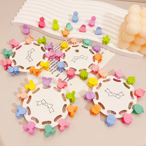 Vỉ 10c Kẹp Tóc Mini - Kẹp Càng Cua Mini Hoạt Hình Màu Sắc Cho Bé Gái Cặp Tóc Dễ Thương Phong Cách Hàn Quốc.