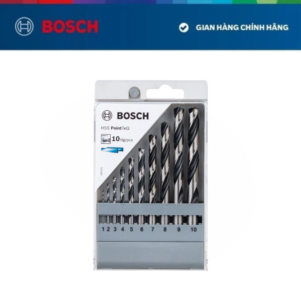 Ảnh Bộ mũi khoan Bosch HSS PointTeQ chống ăn mòn 1