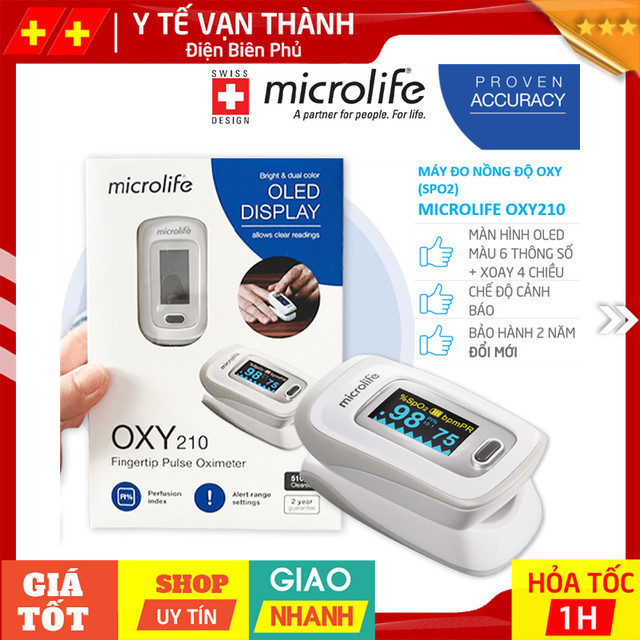 Máy Đo Nồng Độ Oxy (SPO2) Microlife OXY210 (OXY 210) | Bản nâng cấp ...