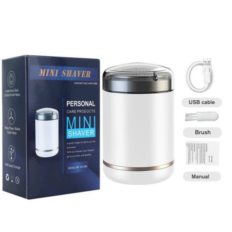 Máy cạo râu tích điện mini Nhật Bản SH-588 nhỏ gọn đa năng - Dòng máy cạo râu nam cầm tay nhỏ gọn, pin siêu khỏe