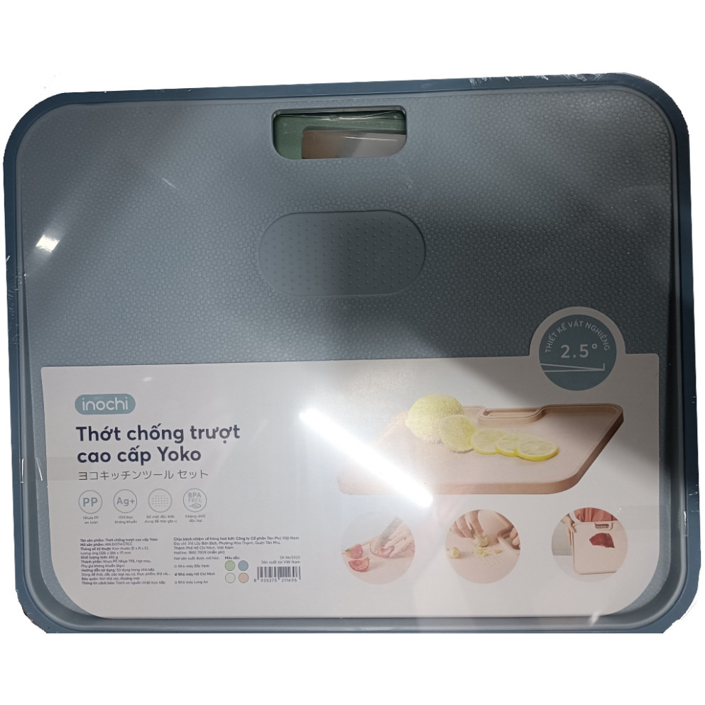 Thớt chống trượt cao cấp Yoko My Nhân - Dùng để thái, cắt, các loại rau củ, thực phẩm, thịt cá