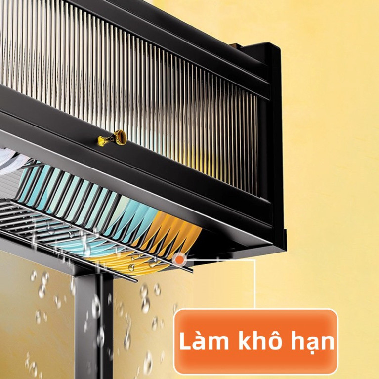 [HỖ TRỢ SHIP]Kệ Chén Bát Trên Bồn Rửa Có Nắp Đậy Sơn Tĩnh Điện siêu CHẮC CHẮN