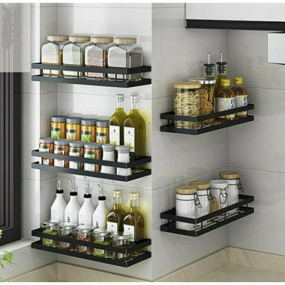 Kệ gia vị dán tường My Nhân sơn 3 lớp sang trọng tải trọng 5kg tiện lợi