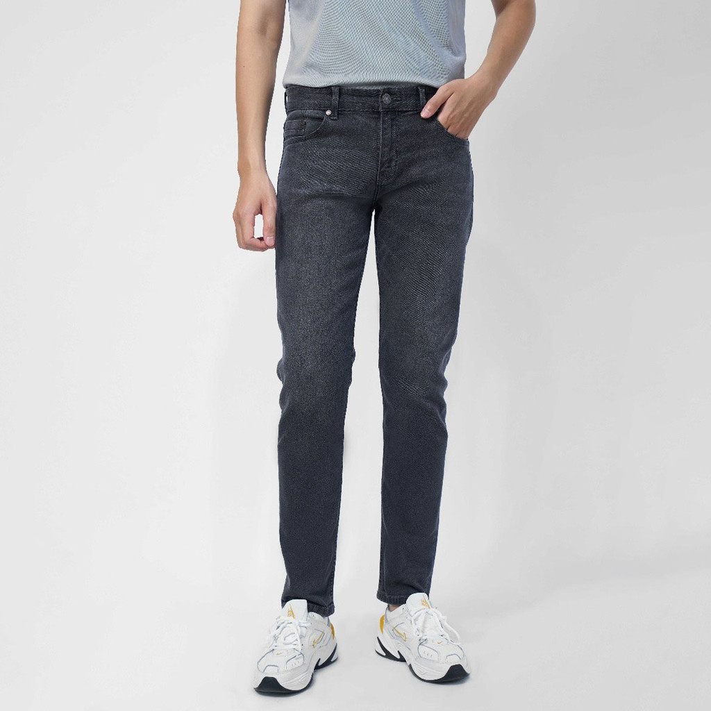 OWEN SALE - Quần Jeans Owen, Màu Xám Đậm , Họa Tiết Trơn, Form Slim Fit, chính hãng
