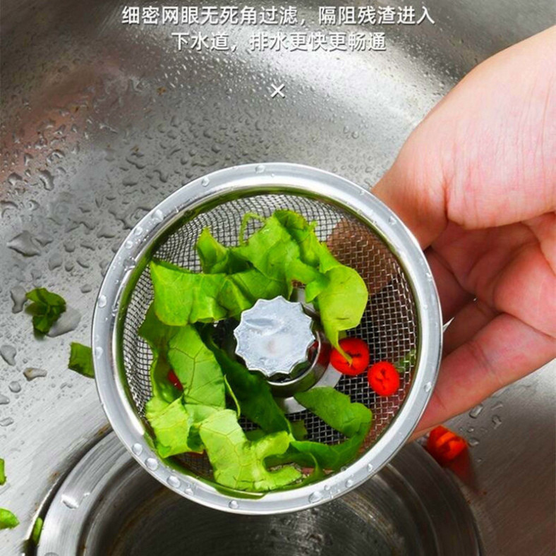 COMBO 3-4-5 Lưới Inox Lọc Rác, Lưới Lọc Rác Bồn Rửa Chống Tắc Nghẽn Không Gỉ
