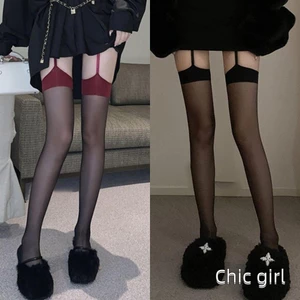 Phụ Nữ Sheer Suspender Quần Lưới Đùi Vớ Cao Cấp Eo Garter Thắt Lưng Quần