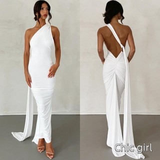 Đầm dài nữ không tay cổ dây chắc chắn Slim Fit Đầm Cocktail cho bữa tiệc mùa hè