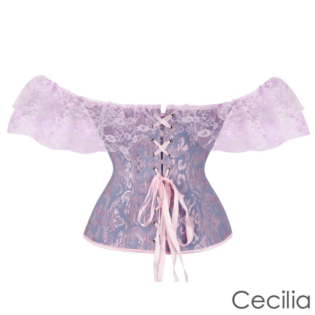 Phụ Nữ Ren Corset Eo Định Hình Mỏng Xương Cá Băng Dây Rút Gợi Cảm Hoa Tiệc Cưới Thắt Lưng