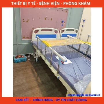 GIƯỜNG Y TẾ, GIƯỜNG BỆNH NHÂN 1 TAY QUAY NÂNG ĐẦU TẶNG KÈM BÀN ĂN