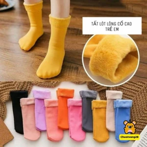 Combo 5 Đôi Tất Lót Lông Cổ Cao Giữ Nhiệt Cho Bé Yêu - Loại đẹp