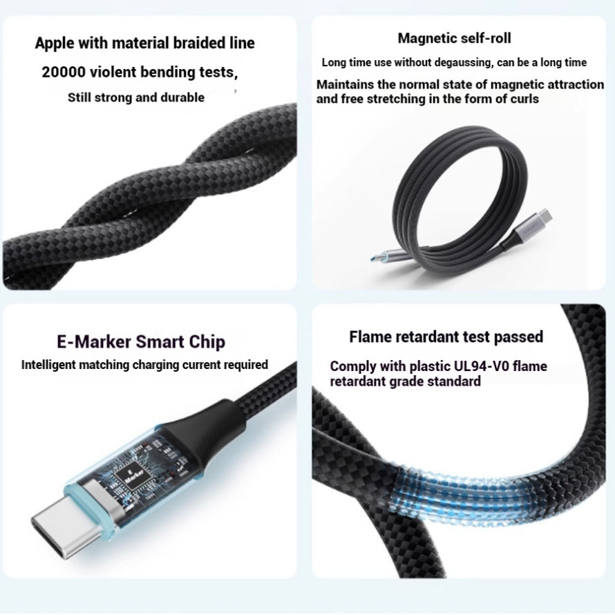 Cáp Dù Cuktech Magnetic CMC610 CTC615S C to C 240W Mi Turbro - Bảo Hành 18 Tháng. | BigBuy360 - bigbuy360.vn