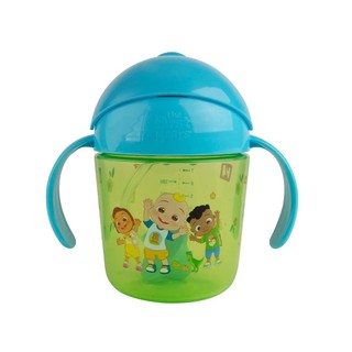 [ Hàng Mỹ ] Cốc tập uống có ống hút, cốc uống nước, bình nước tập uống Cocomelon, Babyshark Pinkfong cho bé từ 9m+ 200ml