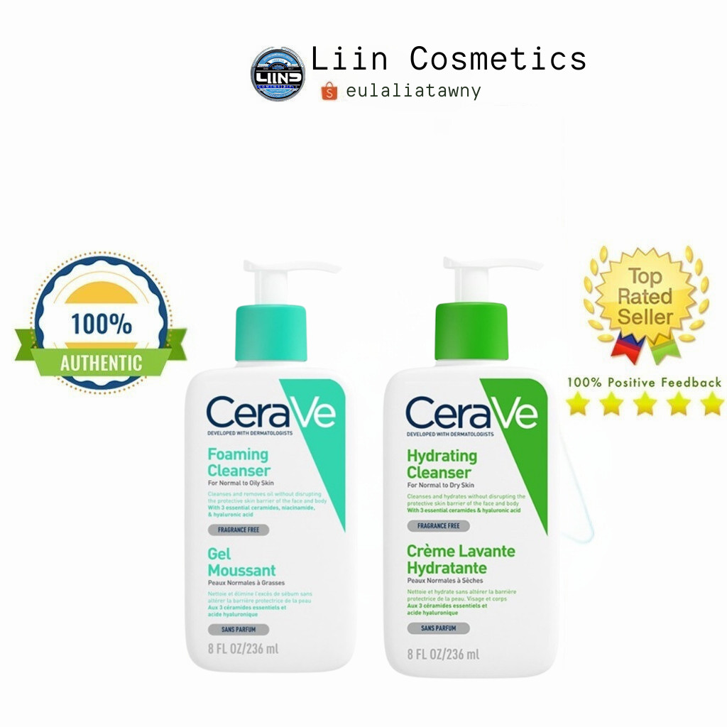 Sữa Rửa Mặt Cerave Cho Da Dầu, Da Khô, Da Nhạy Cảm