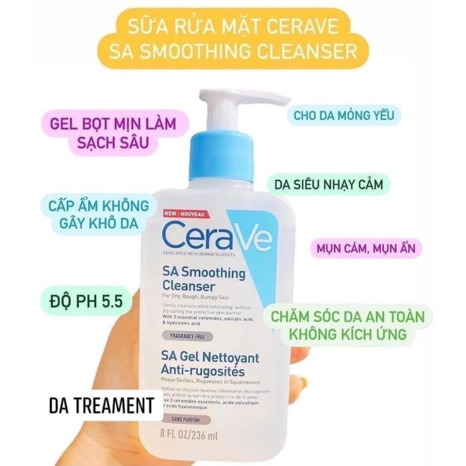 Sữa Rửa Mặt Cerave Cho Da Dầu, Da Khô, Da Nhạy Cảm