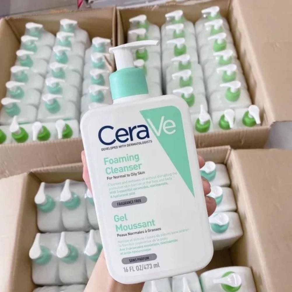 Sữa Rửa Mặt Cerave Cho Da Dầu Da Nhậy Cảm Bản Pháp Có Bill 236 ML - 473ML