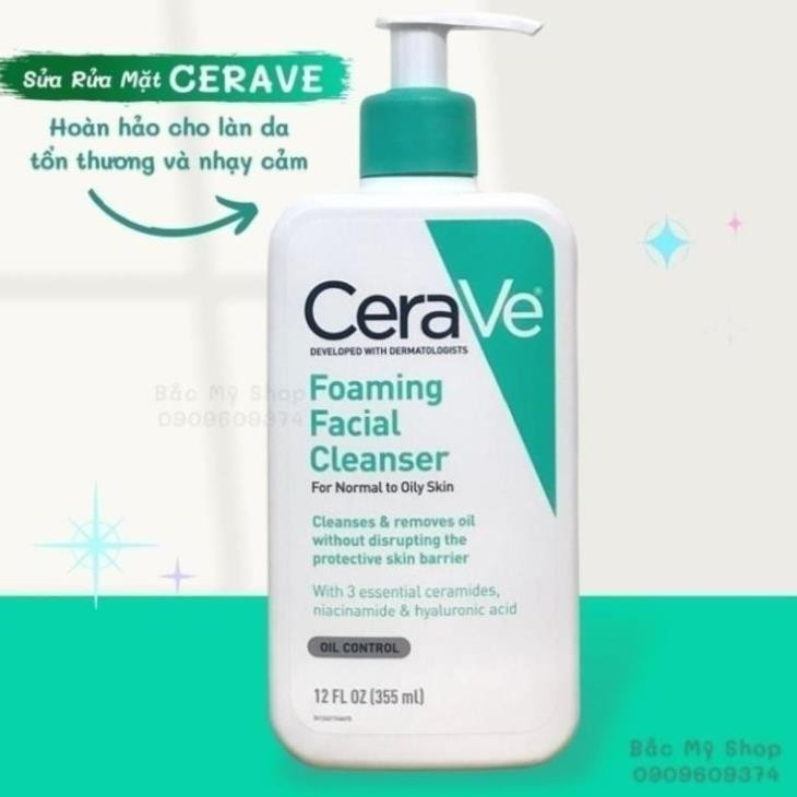 [Có Tem Cty] Sữa Rửa Mặt Cerave Bản Pháp 236 ML - 473ML