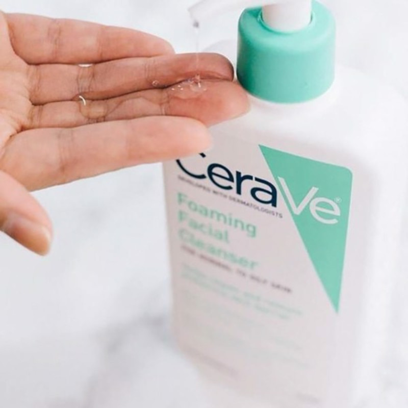 Sữa Rửa Mặt CeraVe Foaming Cleanser 236ml Chính Hãng Cho Da Dầu, Da Khô, Mụn Nhạy Cảm