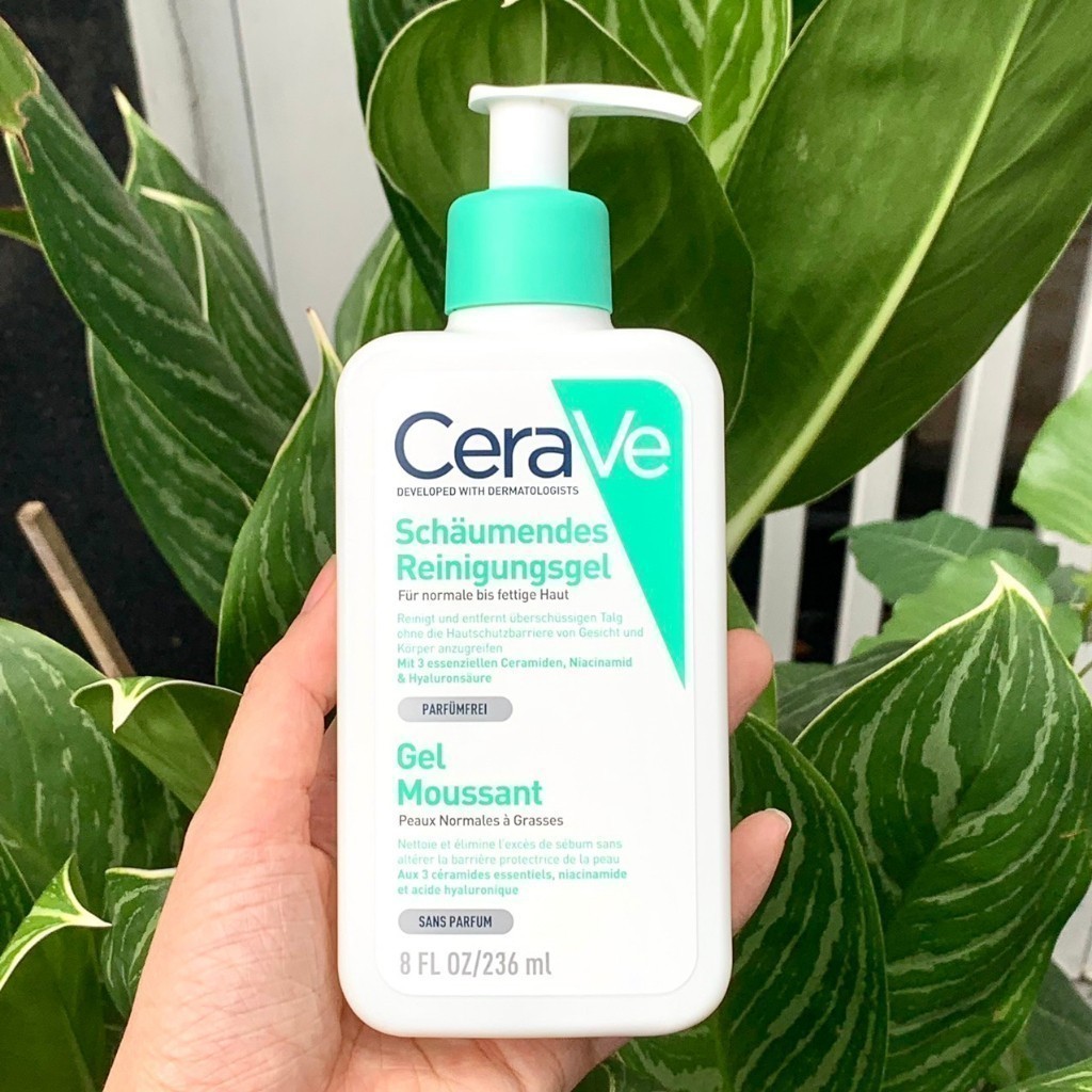 Sữa rửa mặt CeraVe làm sáng da, duy trì độ ẩm, không gây mụn, mọi loại da dung tích 236ml