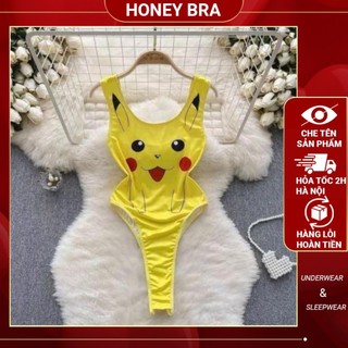 Bộ Đồ Lót Liền Thân Body Gợi Cảm Hoạt Tiết Hoạt hình JS53 Đồ ngủ nữ gợi cảm, Bộ ngủ jum pikachu sexy