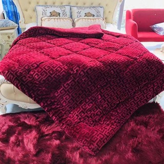 Chăn Lông Cừu Chữ Vạn Dày 3 Lớp 2,7kg 2m3x2m lông mềm mịn (shop mới bán lấy tương tác)
