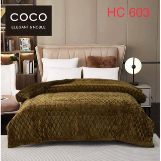 Chăn lông thỏ Chăn đắp mùa đông CoCo siêu dày ấm, chăn đại hàn hàng nhập khẩu cao cấp 2mx2m3